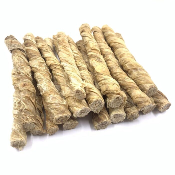 Gedraaide kalfsblaas sticks